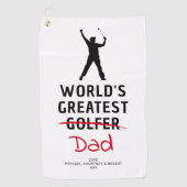 Serviette De Golf Gros Golfeur plus drôle Fête des pères photo perso (Devant)