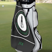 Serviette De Golf Gros Puttes Funny Lady Golfer Moderne Black Green