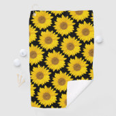 Serviette De Golf Gros Tournesols jaunes (En situation)