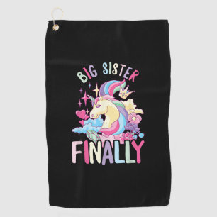 Serviette De Golf Grosse Soeur Enfin Unicorne Frère Nouveau-né Pour