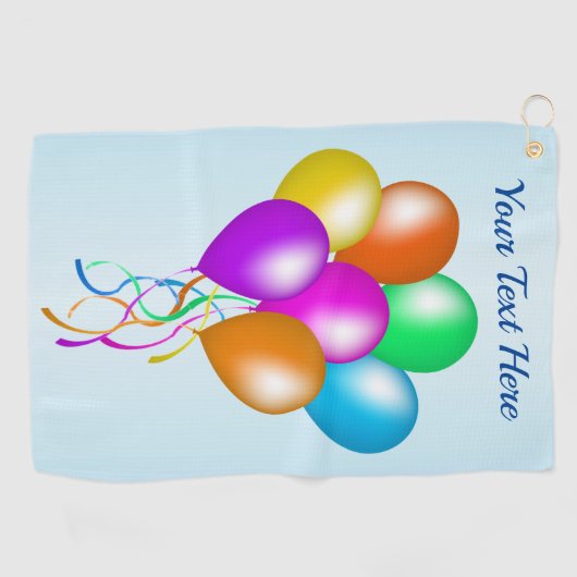Serviette De Golf Groupe de ballons lumineux Festive Couleurs multip (Horizontal)