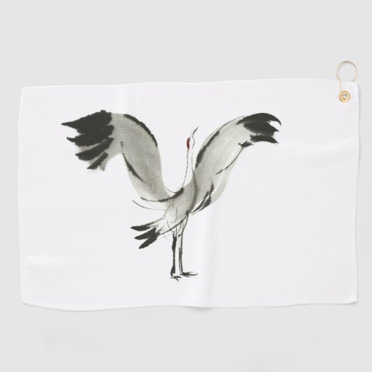 Serviette De Golf Grue (Horizontal)
