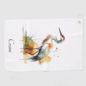 Serviette De Golf Grue d'errance, personnalisée (Horizontal)