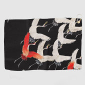 Serviette De Golf Grues volantes : Japonais Bird Kimono Art (Horizontal)