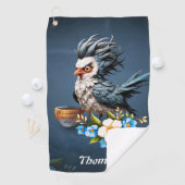 Serviette De Golf Grumpy Bird lundi. (En situation)