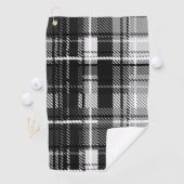Serviette De Golf Grund Black Blanc Flannel Plaid Tartan Design (En situation)