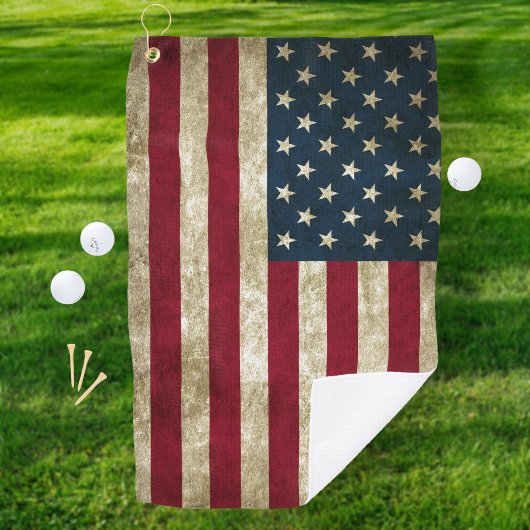 Serviette De Golf Grunge de drapeau des Etats-Unis