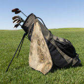 Serviette De Golf Grunge Rustic Steampunk Horloge (2) (Vert)