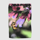 Serviette De Golf Gta d'abeille et de fleur (Devant)