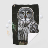Serviette De Golf Gtcna Great Grey Owl (En situation)