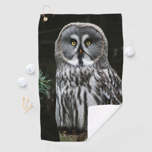 Serviette De Golf Gtcna Great Grey Owl (En situation)
