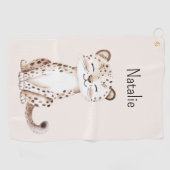 Serviette De Golf Guépard Sauvage (Horizontal)