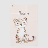 Serviette De Golf Guépard Sauvage (Devant)