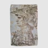Serviette De Golf Guerrier casqué de Léonard  (Devant)