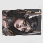 Serviette De Golf Guerrier de goth fille cool (Horizontal)