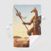 Serviette De Golf guerrier girafe (En situation)