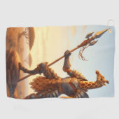Serviette De Golf guerrier girafe (Horizontal)