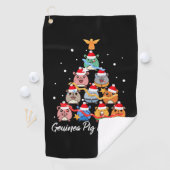 Serviette De Golf Guinea Pig Christmas (En situation)