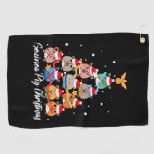 Serviette De Golf Guinea Pig Christmas (Horizontal)