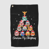 Serviette De Golf Guinea Pig Christmas (Devant)