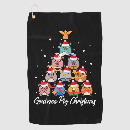 Serviette De Golf Guinea Pig Christmas (Devant)