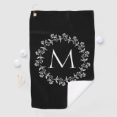 Serviette De Golf Guirlande florale de monogramme (En situation)