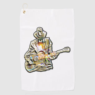 Serviette De Golf Guitar Blues Man - Ressentez-le
