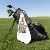 Serviette De Golf Guitar Blues Man - Ressentez-le   (Vert)