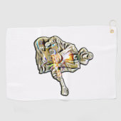 Serviette De Golf Guitar Blues Mann - Sentez-le (Horizontal)