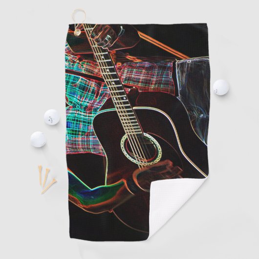 Serviette De Golf Guitare 1 gtcna (En situation)