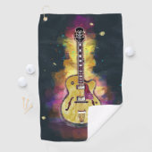 Serviette De Golf Guitare personnalisée cool (En situation)