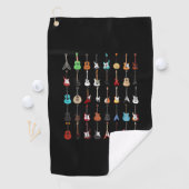 Serviette De Golf Guitarist Guitar Musical Instrument Rock and Roll (En situation)