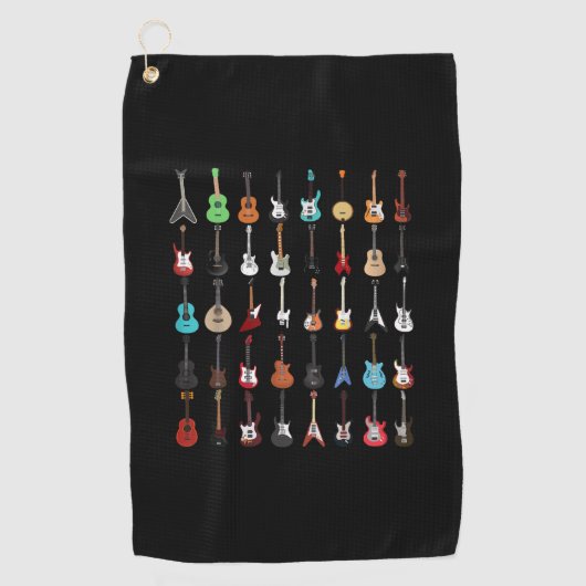 Serviette De Golf Guitarist Guitar Musical Instrument Rock and Roll (Devant)
