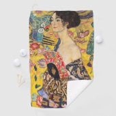 Serviette De Golf Gustav Klimt - Dame avec ventilateur (En situation)