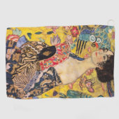 Serviette De Golf Gustav Klimt - Dame avec ventilateur (Horizontal)