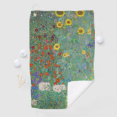 Serviette De Golf Gustav Klimt - Jardin de campagne avec tournesols (En situation)