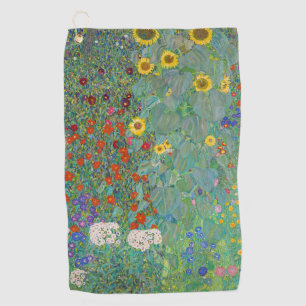 Serviette De Golf Gustav Klimt - Jardin de campagne avec tournesols