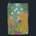 Serviette De Golf Gustav Klimt - Jardin des fleurs<br><div class="desc">Jardin aux fleurs - Gustav Klimt en 1905-1907</div>