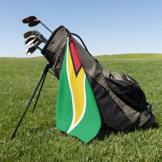 Serviette De Golf Guyana flag (Vert)