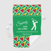 Serviette De Golf GUYANA personnalisé (En situation)