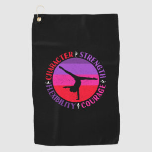 Serviette De Golf Gymnastique Féminine Caractère Force Courage