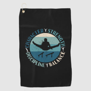 Serviette De Golf Gymnastique masculine Caractère Force Discipline