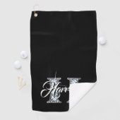 Serviette De Golf H Faux Diamond Monogramme (En situation)