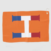 Serviette De Golf H Monogramme superposé sur le drapeau NLD ou sur l (Horizontal)