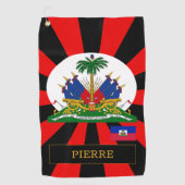 Serviette De Golf Haïti Golf & premium Drapeau haïtien / Patriotes (Devant)