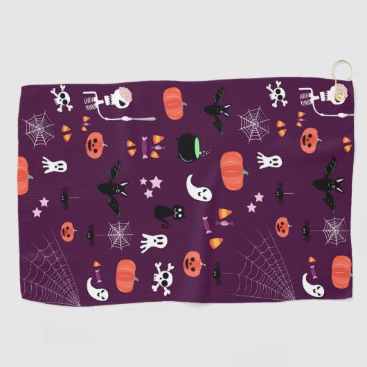 Serviette De Golf Halloween (Horizontal)