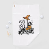 Serviette De Golf Halloween 31 octobre typographie conception de t-s (En situation)