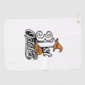 Serviette De Golf Halloween 31 octobre typographie conception de t-s (Horizontal)