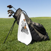 Serviette De Golf Halloween 31 octobre typographie conception de t-s (Vert)