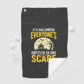 Serviette De Golf Halloween à tous intitulé un modèle de peur_1 (En situation)